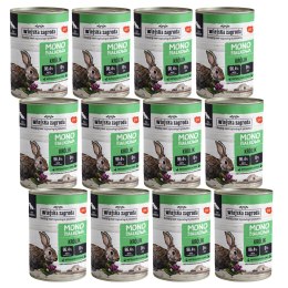 Wiejska Zagroda KRÓLIK Monobiałkowa karma dla psa ALERGIKA 12x400