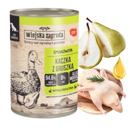Wiejska Zagroda Karma mokra dla psa Kaczka z gruszką (dorosły) 400g