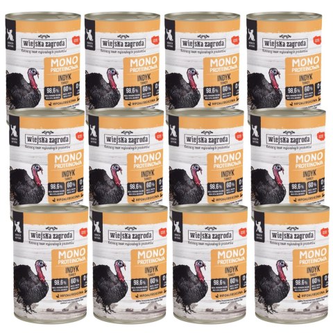 Wiejska Zagroda Monobiałkowa Indyk dla kociat 12x400