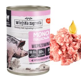 Wiejska Zagroda Monobiałkowa Wieprzowina dla kota 400g