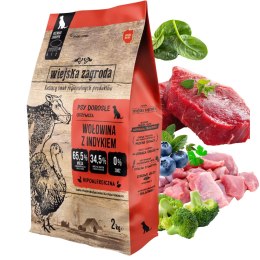 Wiejska Zagroda Wołowina z Indykiem 2kg L DUŻE CHRUPKI