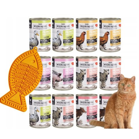 Wiejska Zagroda dla kota MONOBIAŁKOWA 12x400 TACKA GRATIS