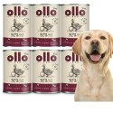 ZESTAW Ollo pure duck karma mokra kaczka 6X850 kg