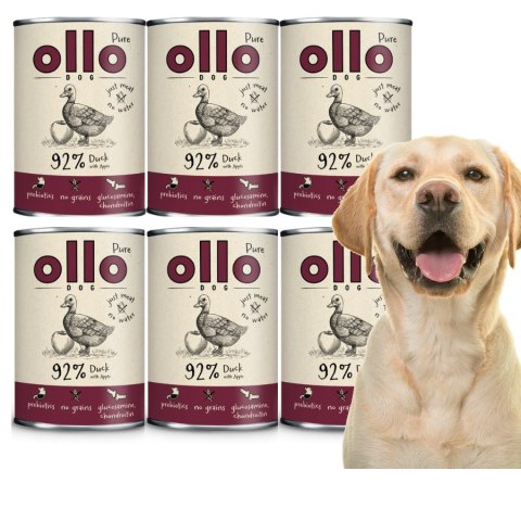 ZESTAW Ollo pure duck karma mokra kaczka 6X850 kg