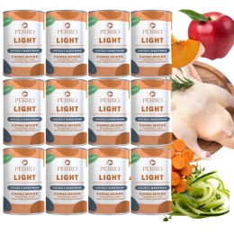 ZESTAW PERRO LIGHT Kaczka z warzywami - monobiałkowa 12X400G