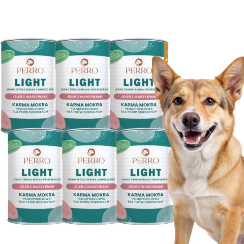 ZESTAW PERRO Light Jeleń z warzywami - monobiałkowa 6X400g