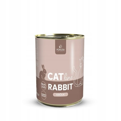 ZESTAW POKUSA CatLine karma mokra Rabbit / Królik 12X400g