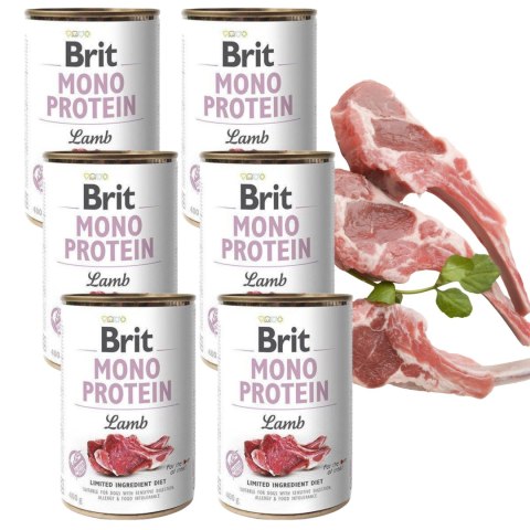ZESTAW Puszki Brit Mono Protein Lamb zestaw 12x400g