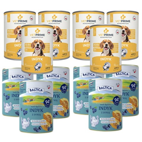 BALTICA INDYK Z DYNIĄ DLA ALERGIKA VETPRIME BALTICA MIX 12x400g