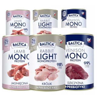 BALTICA NUTRA 6X400 LIGHT KRÓLIK JAGNIĘCINA DZICZYZNA