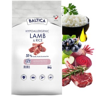 BALTICA NUTRACEUTIC Hypoallergenic Lamb & Rice M 9kg