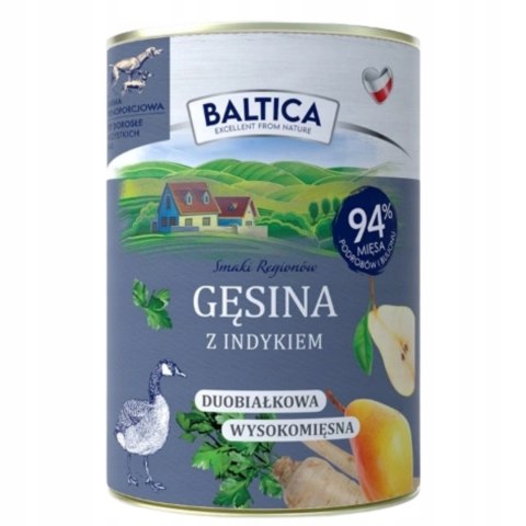 BALTICA PUSZKI MIX SMAKÓW GĘSINA WOŁOWINA DZICZYZNA 6x400 ULUBIONE SMAKI