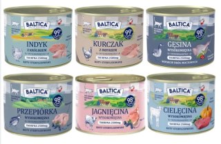 BALTICA Pakiet próbny dla kota 6x185g MIX SMAKÓW 99% Mięsa HIT karma