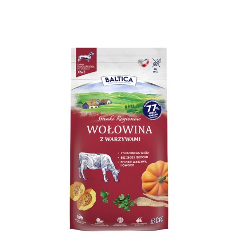 BALTICA SMAKI REGIONÓW Wołowina z warzywami XS/S 3kg