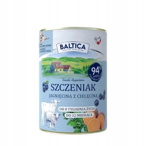 BALTICA SZCZENIAK INDYK Z KRÓLIKIEM JAGNIĘCINA Z CIELĘCINĄ 6X400 MIX