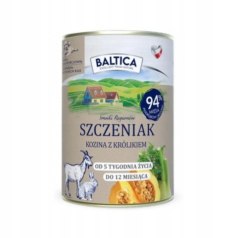 BALTICA SZCZENIAK INDYK Z KRÓLIKIEM JAGNIĘCINA Z CIELĘCINĄ 6X400 MIX