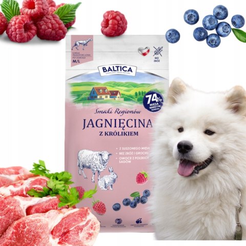 BALTICA Smaki Regionów Jagnięcina z królikiem M/L 3kg ŚREDNIE DUŻE RASY