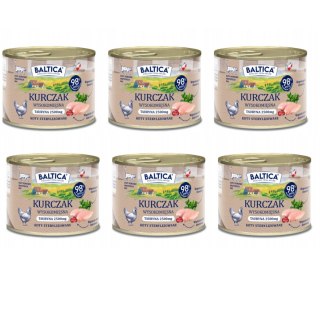 Baltica, Karma mokra dla kota Kurczak, puszka 6x185g