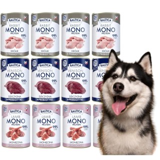 Baltica Nutraceutic 12x400 MONOBIAŁKOWA lamb rabbit venison ZESTAW