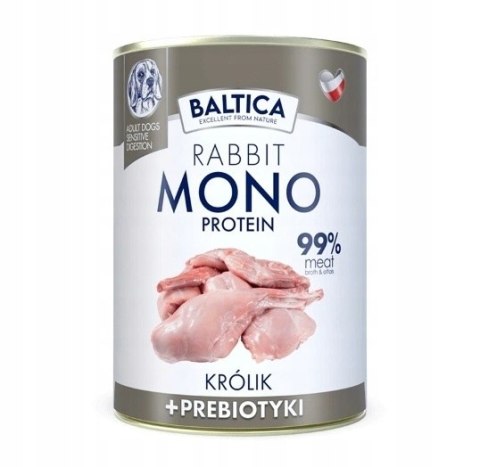 Baltica Nutraceutic 6x400 MONOBIAŁKOWY zestaw królik jagnięcina PREBIOTYKI