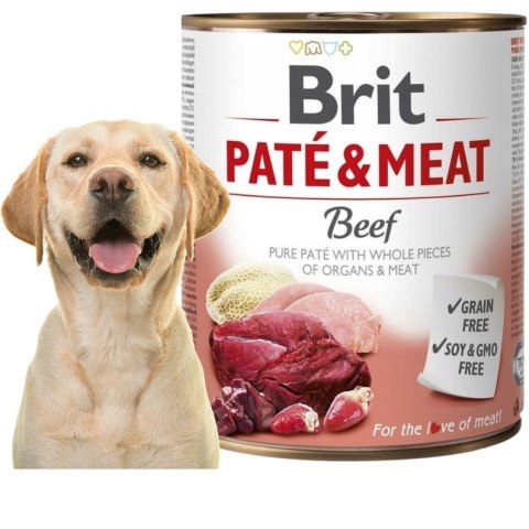 Brit Pate Meat Beef Wołowina 800g karma bezzbożowa wołowinka