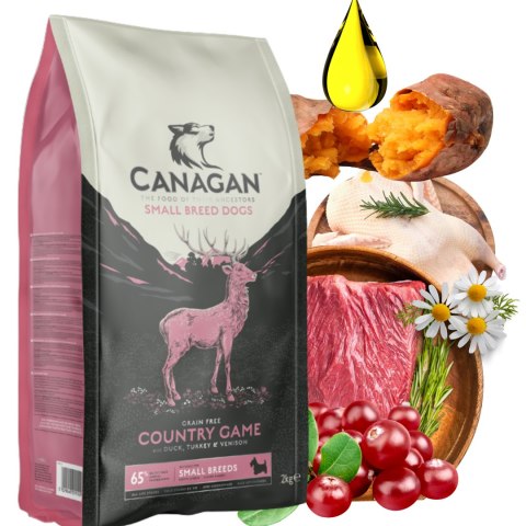 Canagan Country Game 2 kg karma dla psa kaczka sarna królik bez zbóż