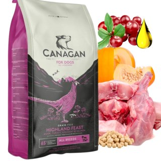 Canagan Highland Feast Karma dla Psa Bezzbożowa Kaczka Indyk 2KG