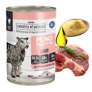 Country of Animals Cat Wet Food Monoprotein Lamb 400g