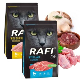 Dolina Noteci Rafi Cat 2x7kg z jagnięciną, z kurczakiem dla kota