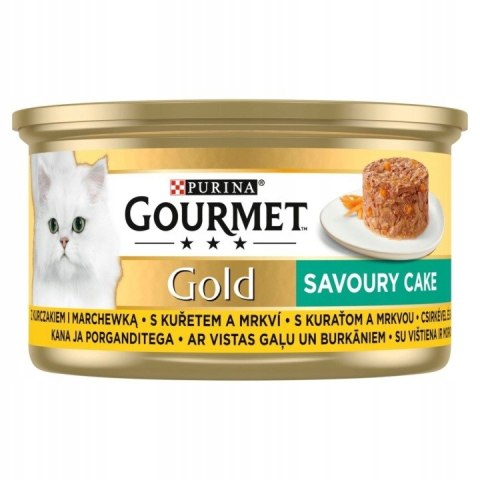 GOURMET GOLD SAVOURY CAKE KURCZAK I MARCHEWKA MOKRA KARMA DLA KOTA 85g