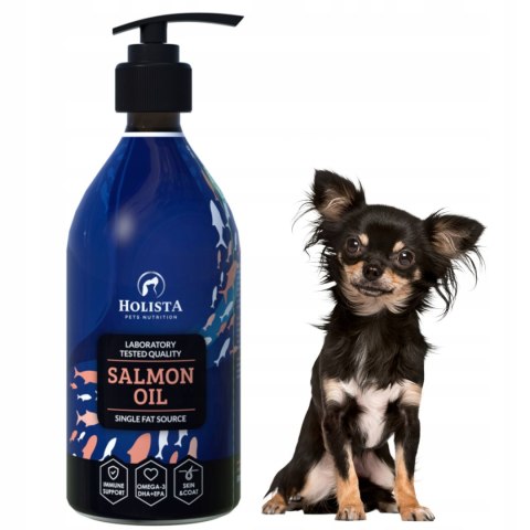 HOLISTA OLEJ Z ŁOSOSIA SALMON OIL 500 ml lśniąca sierść