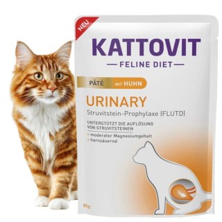 KATTOVIT URINARY PATE KURCZAK - Mokra karma dla kotów na drogi moczowe 85g