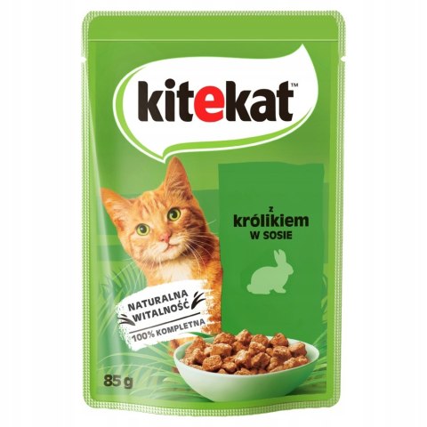 KITEKAT saszetka 85g dla kotów królik w sosie
