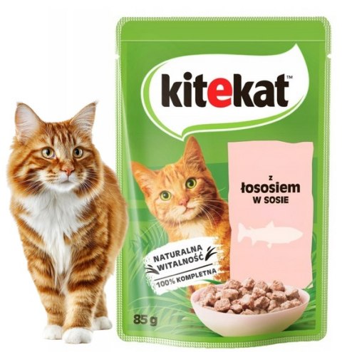 KITEKAT saszetka 85g dla kotów z łososiem w sosie