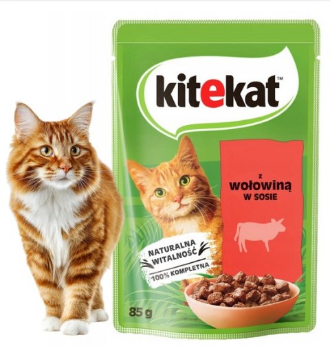 Kitekat karma mokra wołowina w sosie 85 g