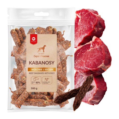 MACED Przysmak dla Psa Smakołyk Naturalne Kabanosy Wołowe z Ryżem 500g