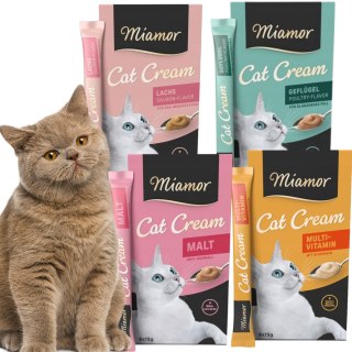 MIAMOR Miamor Cat Cream Mix smaków 24x15g ZESTAW PAST DLA KOTA
