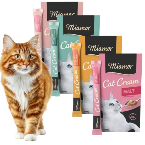 MIAMOR Miamor Cat Cream Mix smaków 24x15g ZESTAW PAST DLA KOTA