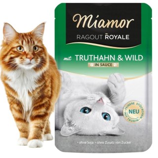 MIAMOR RAGOUT ROYALE - Indyk z Dziczyzną w sosie 100g mokra karma dla kota