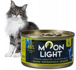 MOONLIGHT DINNER Nr5 PUSZKA DLA KOTA KURCZAK KAŁAMARNICE MARCHEW DYNIA 80g