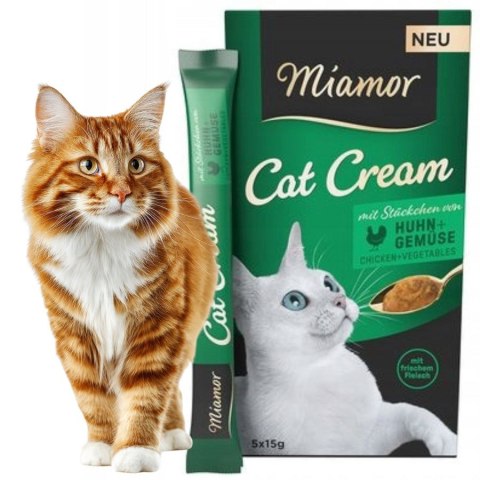 Miamor Cat Cream smakołyk dla kota pasta zdrobiem i warzywami