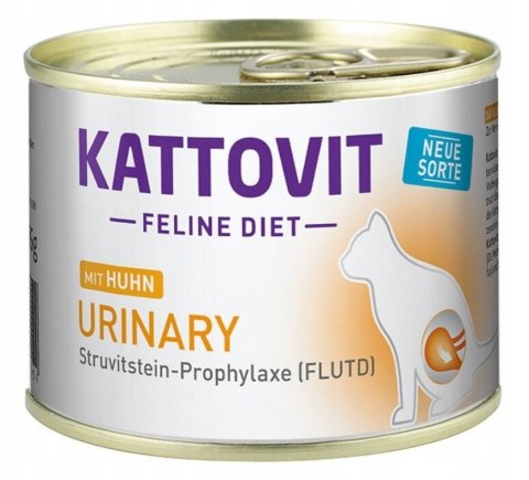 Mokra karma dla kota Kattovit kurczak urinary 185g