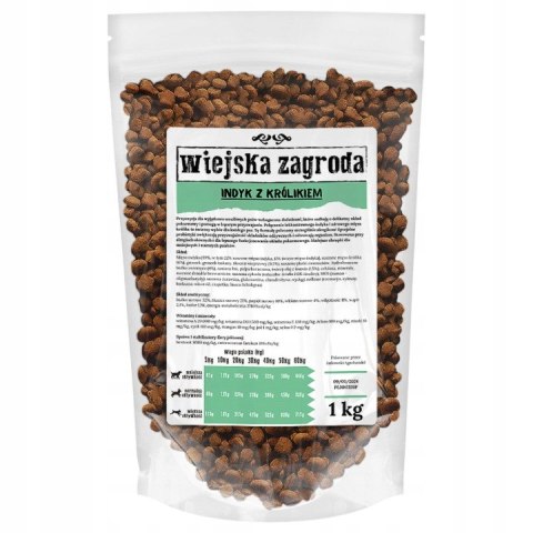 NA WAGĘ Wiejska Zagroda Karma indyk z królikiem 1kg S