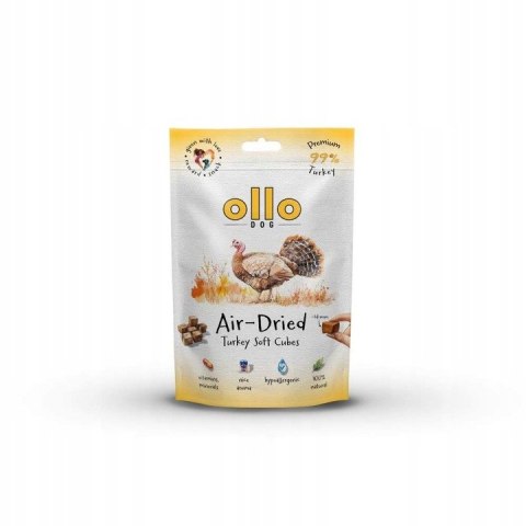 Ollo AIR-DRIED SOFT TURKEY CUBES 80G pyszne smaczki