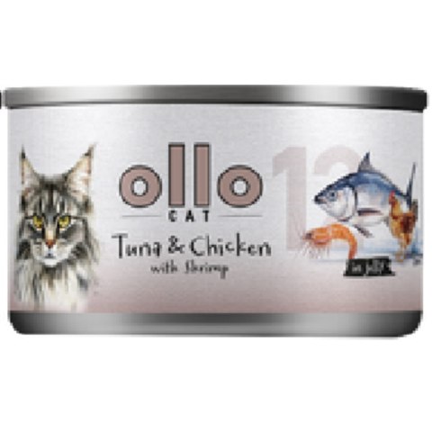 Ollo Cat nr 1 Tuna & Chicken with Shrimp in jelly 70G