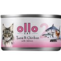 Ollo Cat nr 2 Tuna & Chicken with Salmon in broth
