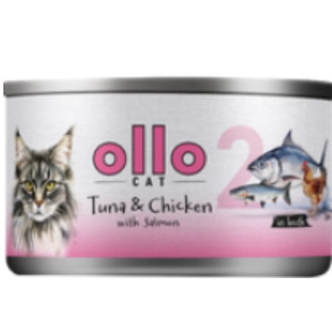 Ollo Cat nr 2 Tuna & Chicken with Salmon in broth