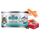Ollo Cat nr 6 Tuna & Crab in broth 70g