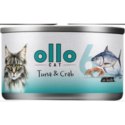 Ollo Cat nr 6 Tuna & Crab in broth 70g