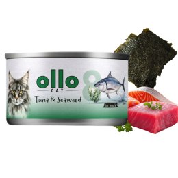 Ollo Cat nr 8 Tuna & Seaweed in broth 70g